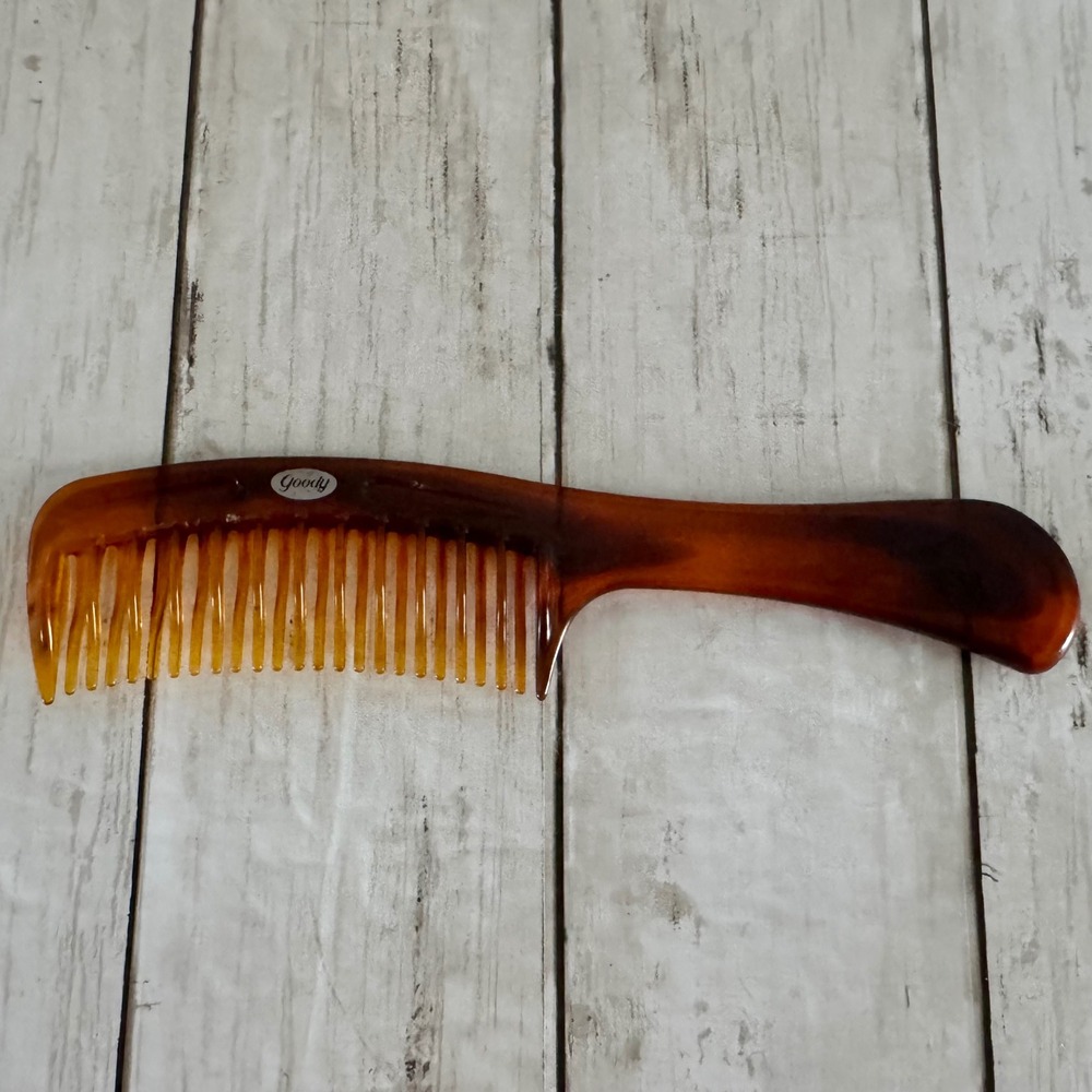 Goody Faux Tortoiseshell Hair Comb Vintage 90s Amber Marbled Styling Tool